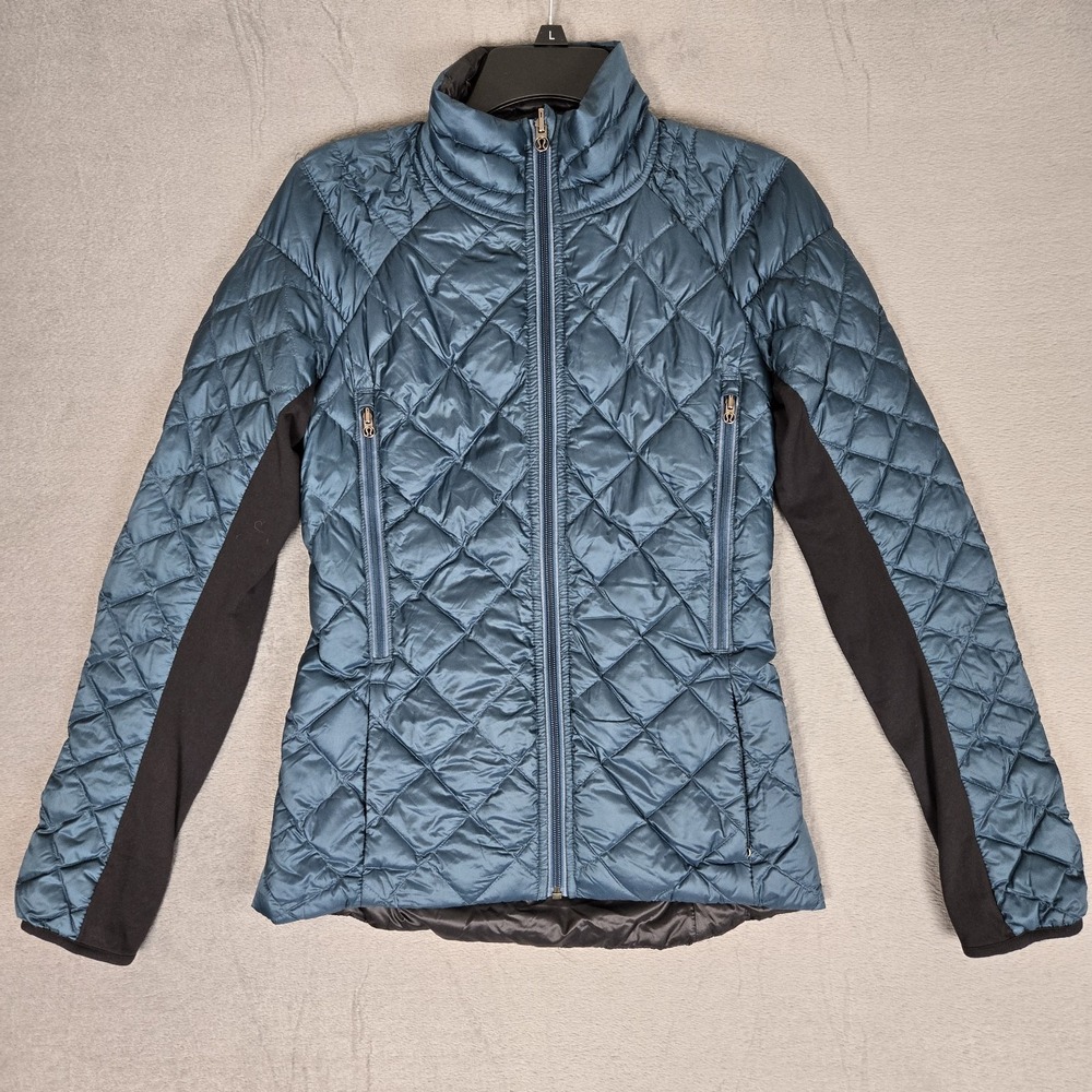 Lululemon Run Turn Around Jacket Womens 6 Alberta Lake Teal Black Reversible